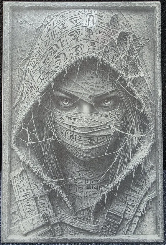 Laser engraving by Kovács György, made with DithX